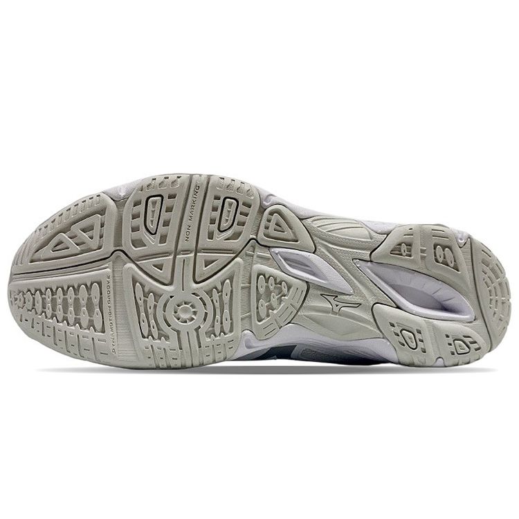 Mizuno Cyclone Speed 1 Fabric Leather Comfortable Non-Slip Durable Breathable Low-Top Badminton Shoes Unisex Sneaker White Silver V1GA218103