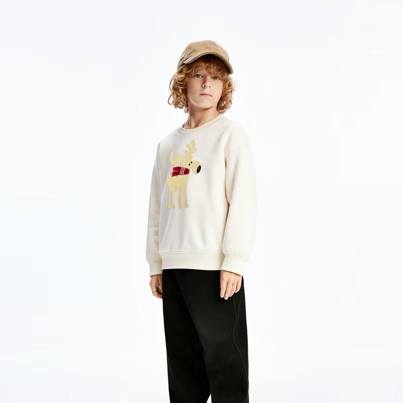 little MO&Co. Kids  Christmas Reindeer Fleece Sweatshirt 150