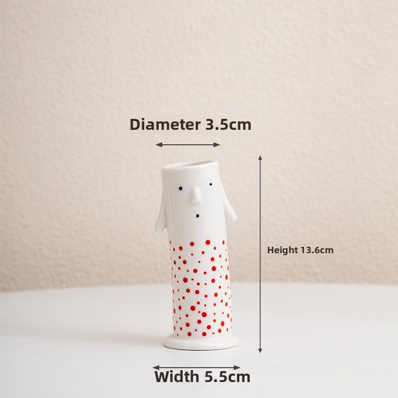 

Ceramic Vase Ceramic Doll vase Character Statue Porcelain Crafts Accessories for Flower Arrangement Flower Vase Home Decoration