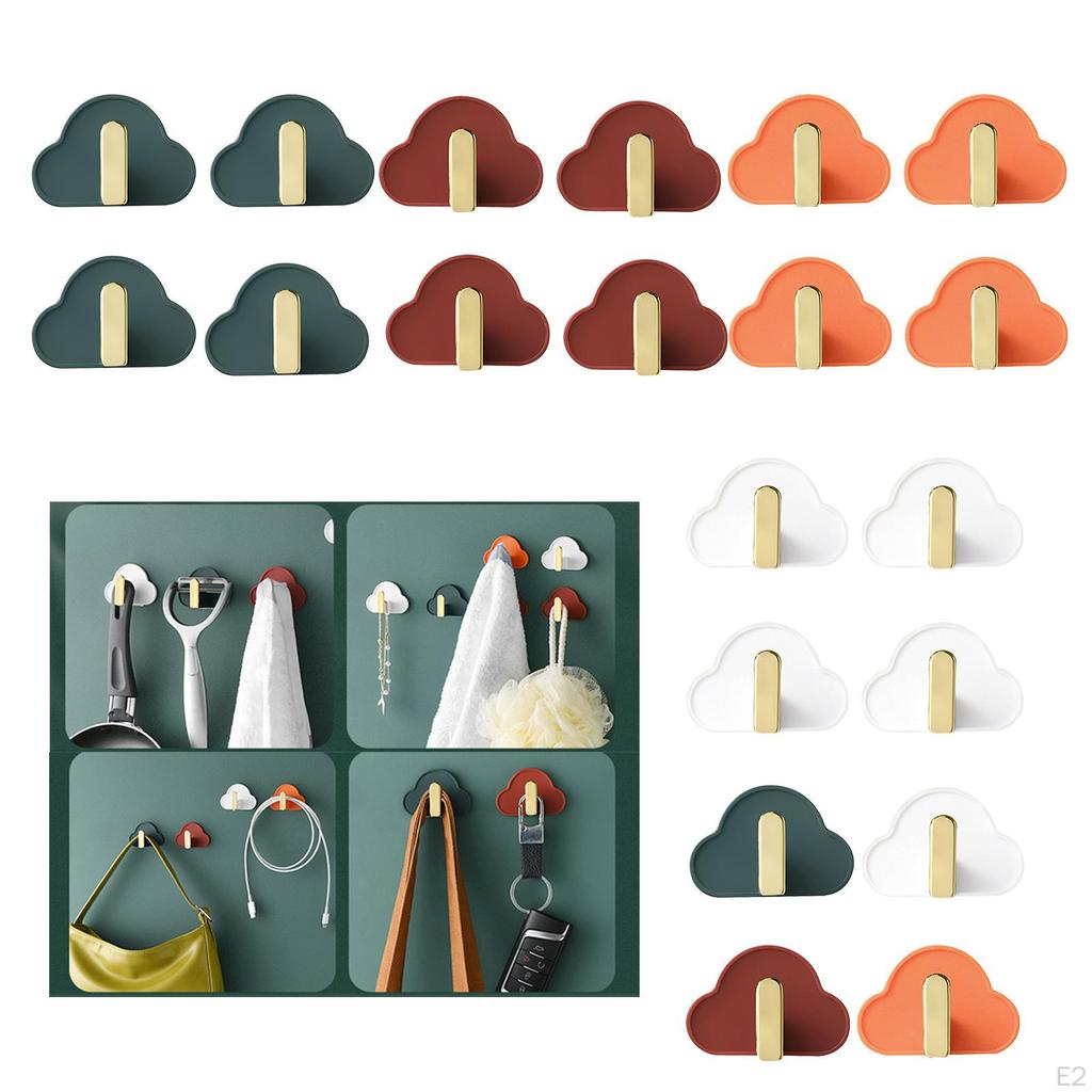 4 Pieces Multifunction Storage Hooks Self Flexible Stable Hanging Organizer for Bathroom Bags