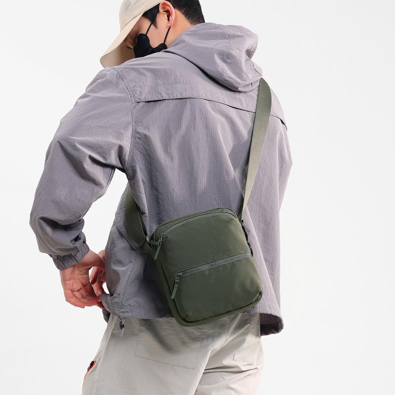 Men's Crossbody Bag Multi-compartment Shoulder Bag Lightweight Commuter Small Square Bag