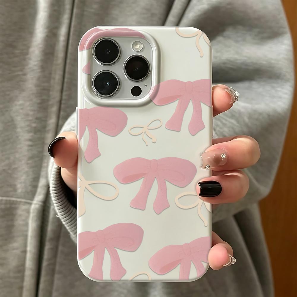 Retro Minimalist Phone Case For Iphone 17 Air 14 13 11 Pro Max 15 Plus 12 16 Elegant Trendy Bow Tie Luxury Casing