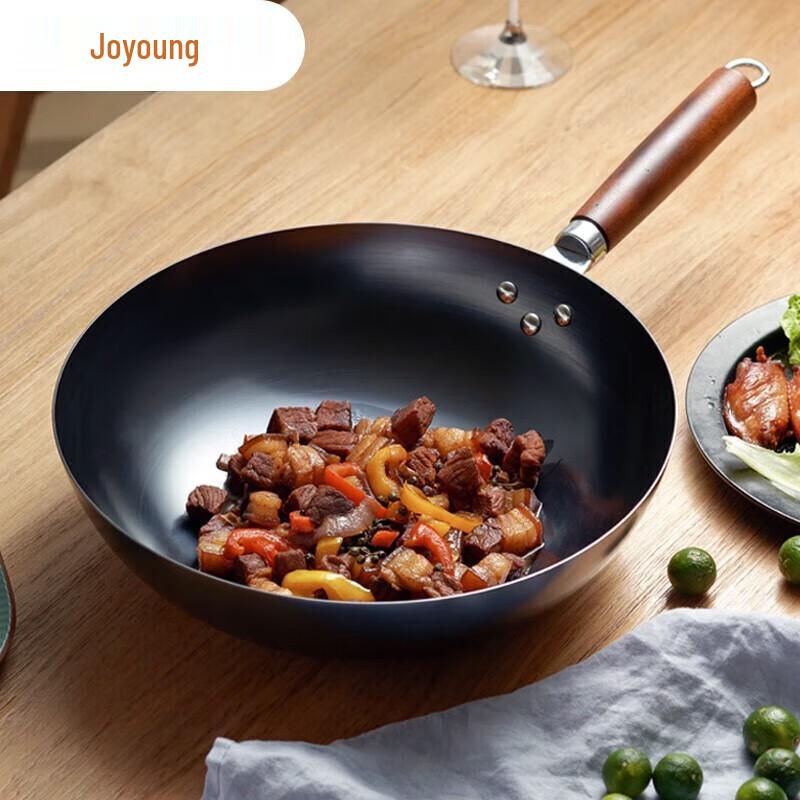 Żeliwna Wok Joyoung 32cm Bez Powłoki