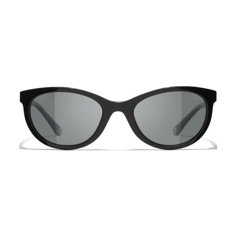 CHANEL two-tone design acetate cat eye sunglasses men and women same style couple model black