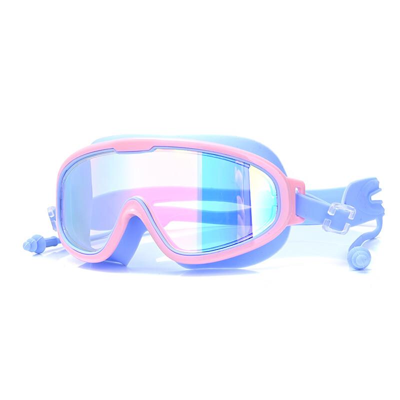 Unisex Anti-fog Plated Swim Goggles for Kids