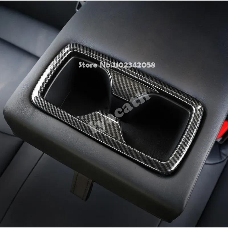 For Toyota RAV4 RAV 4 RAV4 2026 2027 ABS black car interior rear row seat center back Water Cup Holder Cover Trim Accessories