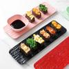 Vassoi Lunghi per Sushi in Melamina Riutilizzabili Superficie Testurizzata Resistenti alla Rottura Per Ristoranti Giapponesi Feste Sushi a Casa