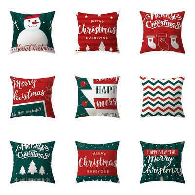 Christmas Theme Christmas Decoration Printing Pattern Cushion Cover Home Living Room Sofa Decoration Pillow Pillow Cover