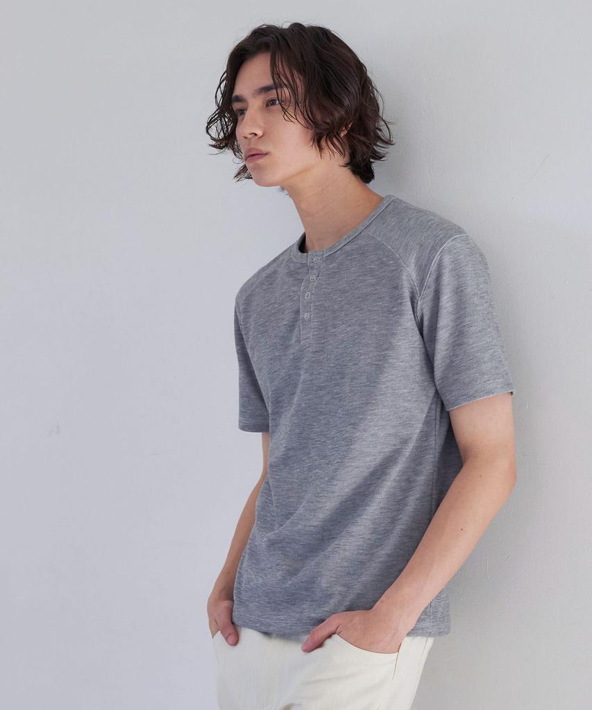 SENTAIR Contour Henley Neck Half T-Shirt _Gray