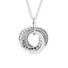 925 Silver Necklace Round Disk Pendant Fit Beads Charms DIY Jewelry Fine Gift For Women Trinkets