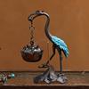 Crane Incense Burner Holder Stove Lotus Incense Burner Antique Alloy Lotus Hanging Stove Tea Ceremony Craft Household Decoration