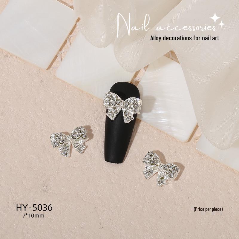 Nail Art Decorations: Bow, Heart, Moon, Flower, Butterfly, Rhinestones