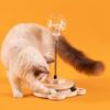 Cat Treat Puzzle Slow Feeder Pet Food Ball with Roller Track Food Dispensing Toys Wiggling Entertainment Toy for Indoor Cats