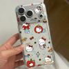 Full-Screen KT Cat Space Shell for Apple: Transparent, Drop-Proof Case for iPhone 17 Pro Max, 16, 15, 14/13, 12 Pro