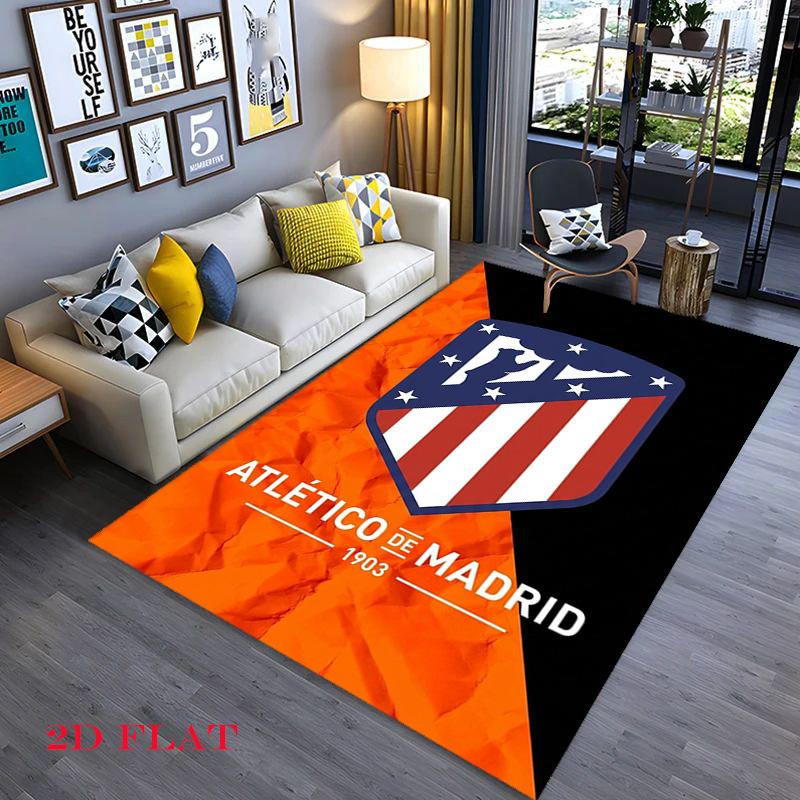 Atletico Madrid Football Club Crest Carpet Home Decor Printing Fashion Protective Pad Dormitory Decoration