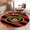 Custom Name Manchester City Printed Round Rug Carpet Chair Rug Area Rug Entryway Doormats,for Office Chair Living Room Bedroom Kitchen Room.