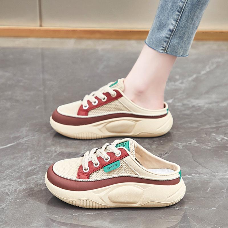 Baotou half slippers women's summer outer wear thick-soled one-pedal casual cool slippers