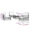 5 Piece Garden Lounge Set with Cushions Anthracite Poly Rattan