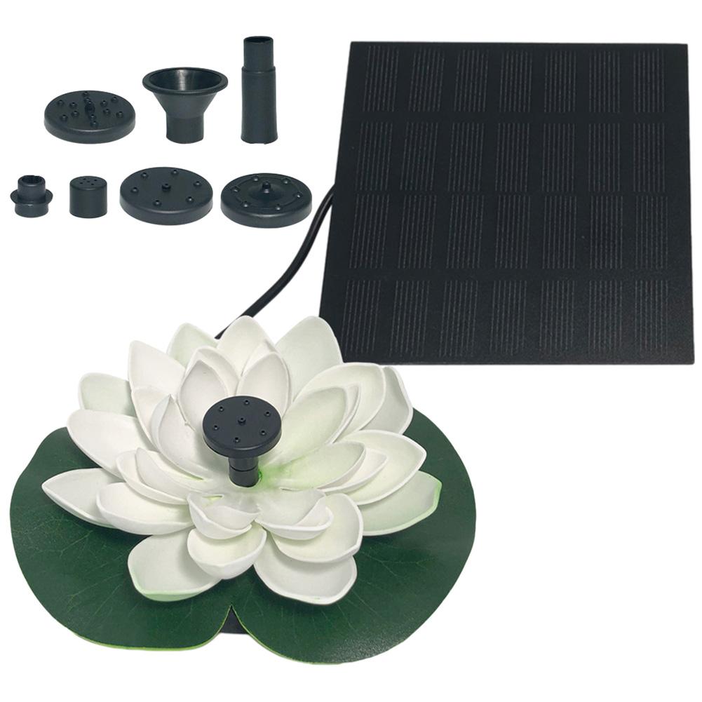 Solar Powered Lotus Shape Pond Decoration Life Up To 20000 Hours Floating Garden Fountain Fountain Pump for Patio Pond and Pool