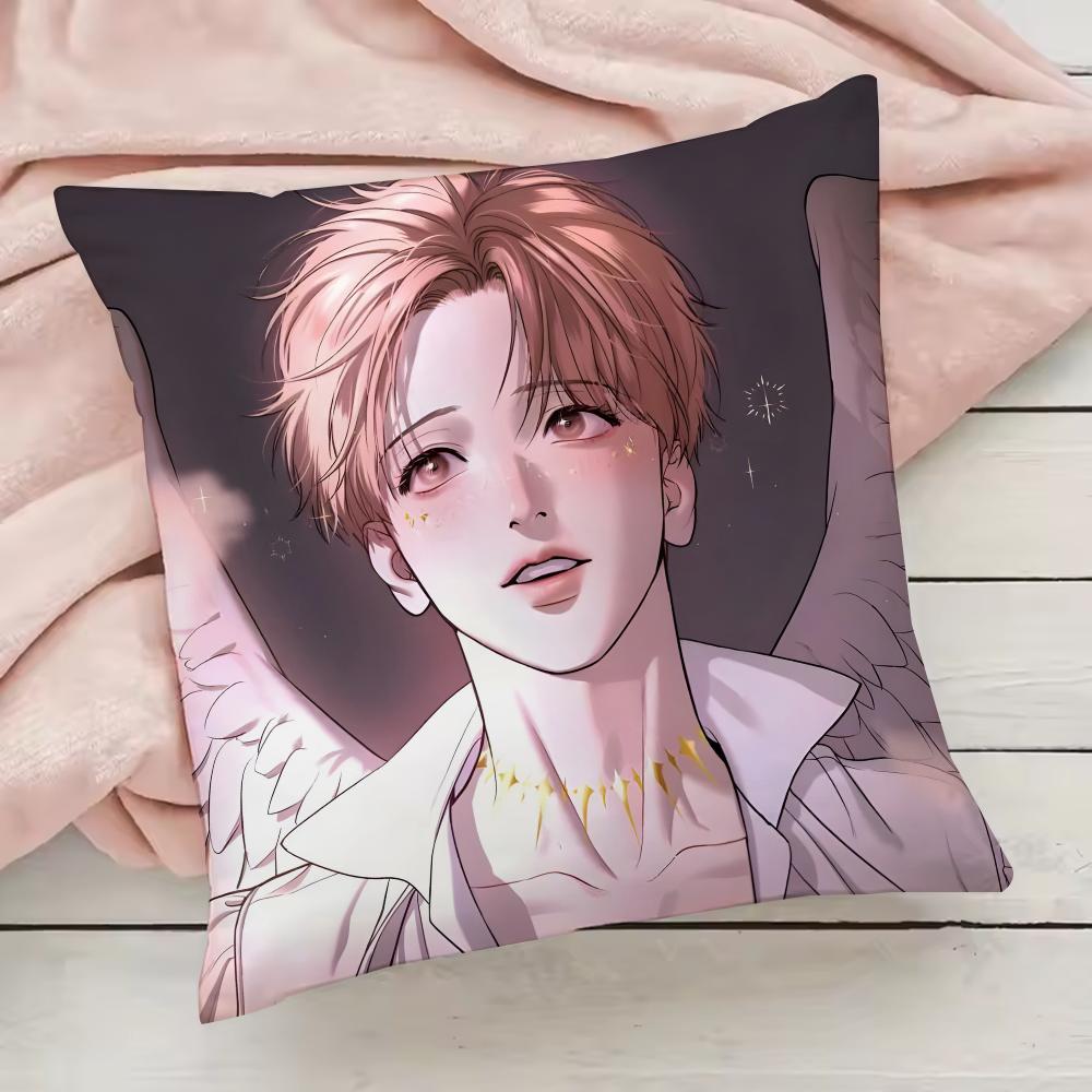 Jinx BL Comics Pillow Case Pillowcase Anti-dustmite Pillow Invisible Zipper Silky Short Plush Sofa Cushion Cover