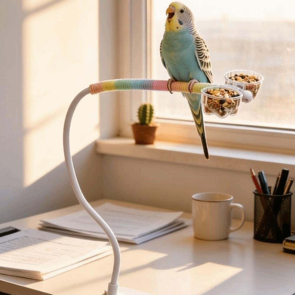 Wear Resistant Desktop Bird Perch Stand Bite Resistant Parrot Training Stand  Bird Training