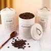 3 Stück/Set Metall-Aufbewahrungsbox Tee Kaffee Zuckerbehälter Küche Versiegelte Eisenboxen Einfacher Behälter zur Versiegelung von Trockennahrung Organizer Flasche