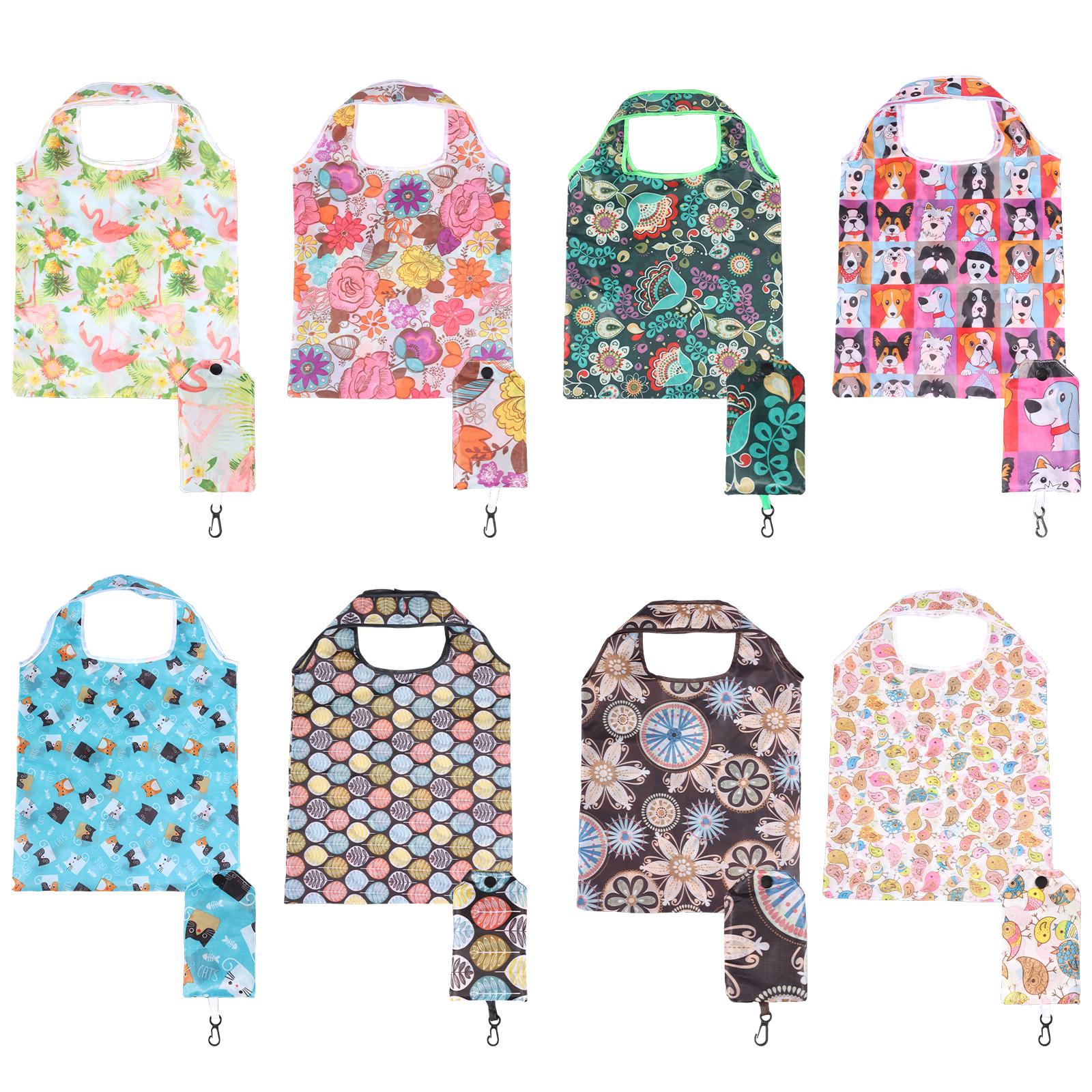 

8Pcs Reusable Shopping Bag Foldable Large Size Women Shopping Totes Bag Washable Portable Eco-Friendly Grocery Bags