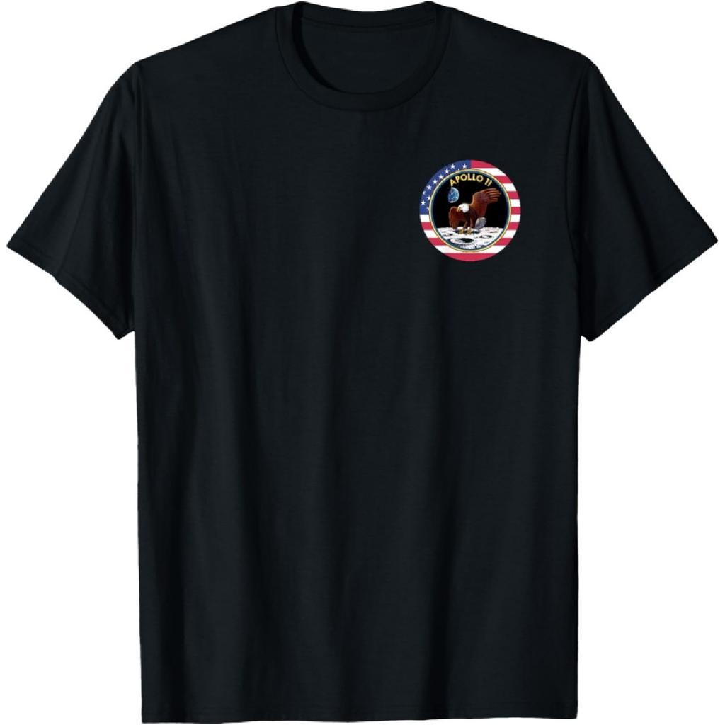 Apollo 11 - 50° Anniversario di Apollo - Maglietta con Logo a Tasca Bandiera