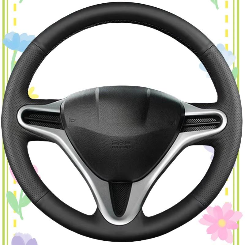 

Car Steering Wheel Cover Comfy Breathable Leather For Honda Civic 8 2006-20011 Steering Wheel Braid Car Accessory Beige Thread