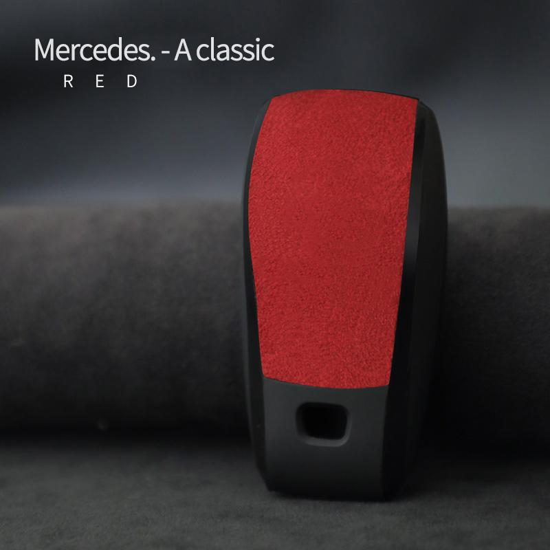 

Styling Mouldings Car Key Bag Alcantara Suede For Mercedes Benz A, C, E, S, G, clase W177, W205, W213, W222, X167, GLC, CLA, GLB