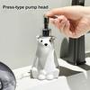 Soap Dispenser Hand Dish Soap Pump Bottle Polar Bear Design Holiday Hand Soap Dispenser Kitchen Countertop Decoration