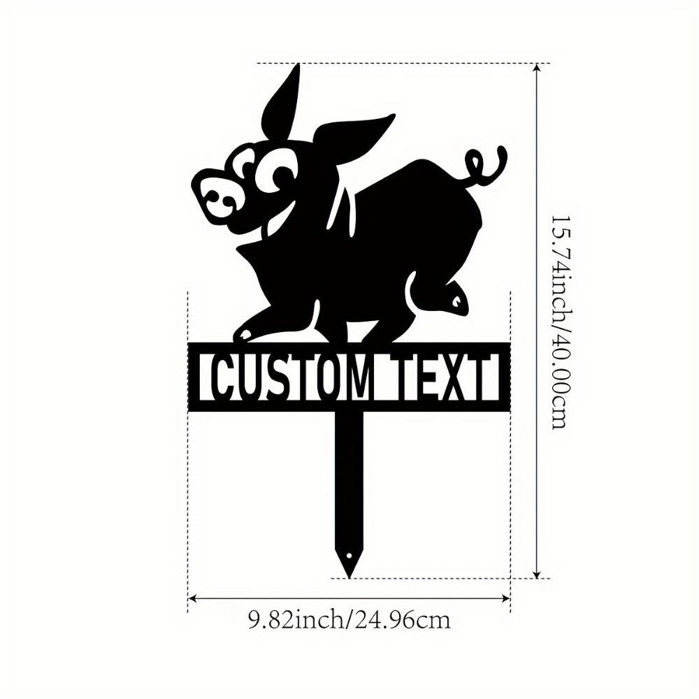 

Personalized Iron Piggy Garden Stake Lawn Decor Outdoor Holiday Yard Art TYDZ003086