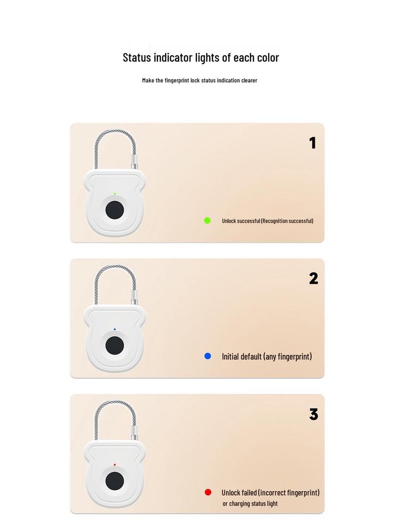 Smart Fingerprint Padlock for Secure Storage & Travel