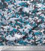 Soimoi Japan Crepe Satin Fabric Two Tone With White Camouflage Print Fabric by the metre 42 Inch