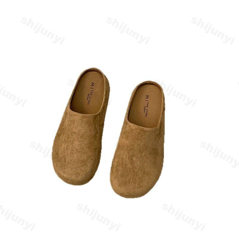 Fashion 2025 Spring Summer New Women’s Shoes Fashion Non Slip Flat Shoes Soft Sole Slip on Comfortable Casual Half Drag Shoes for Women