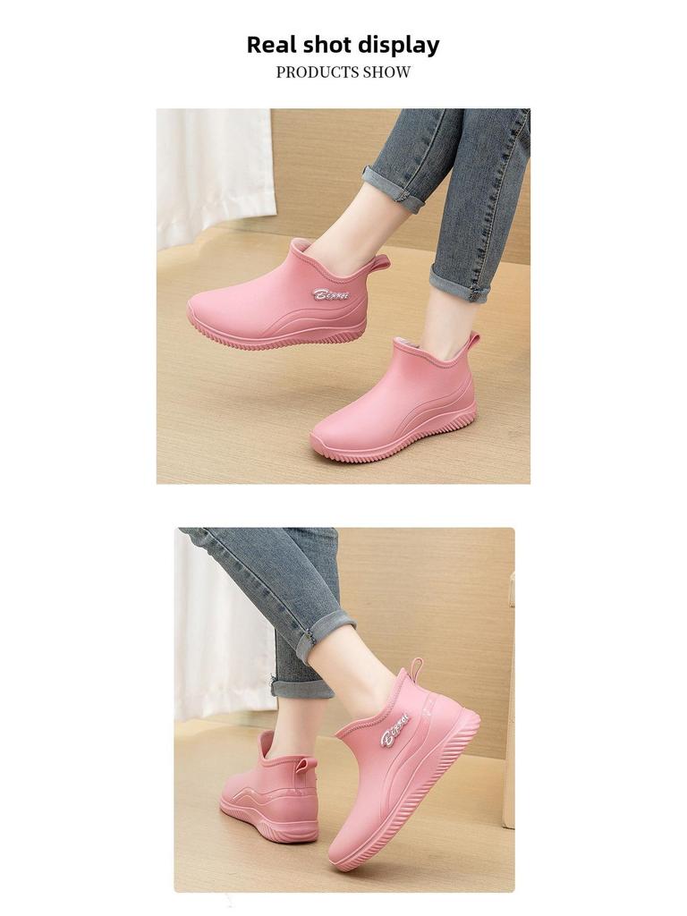 Men's Waterproof Cotton-Insulated All-Season Rain Boots - Unisex, Convertible Design