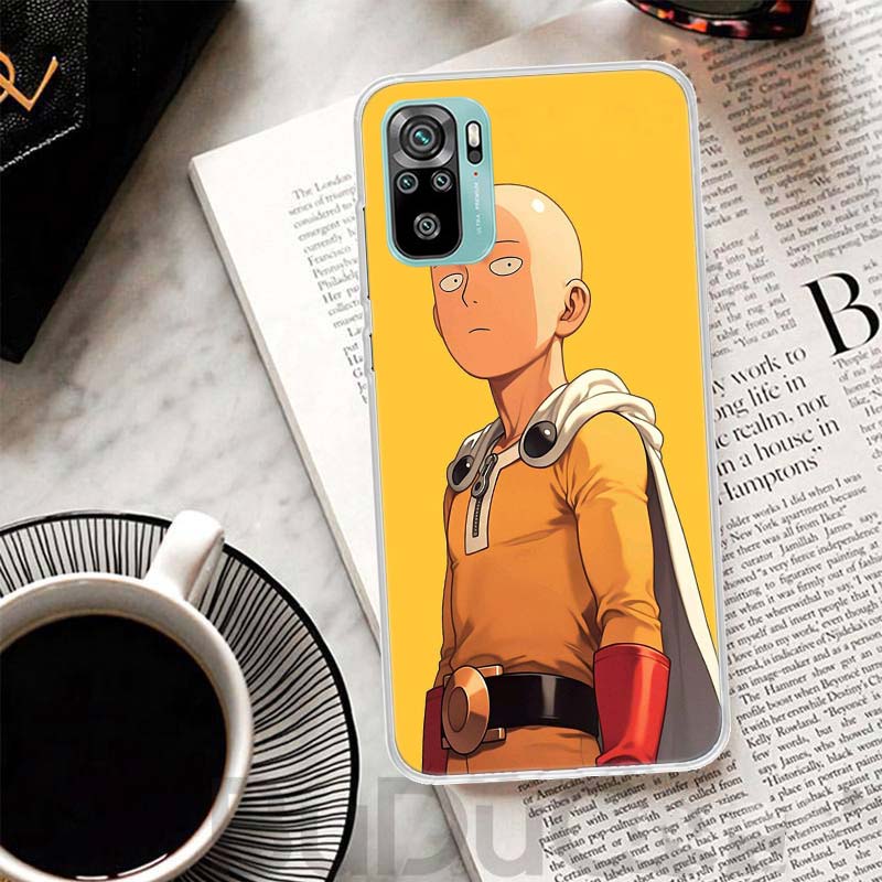 One P-Punch-Man Saitama King Cover For Xiaomi Redmi Note 14 13 12S 12 11 Pro Plus Phone Case 11S 10S 10 11E 11T + 9S 9 Print Coq