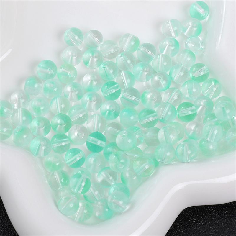 8mm 50pcs/bag Jelly Glass Bubble Beads DIY Necklace Bracelet Earrings Ring Jewelry Accessories