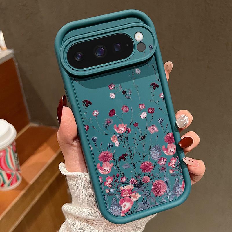 INS Retro Flowers Soft TPU Phone Case For Google Pixel 8 Pro 8A 9 Pro XL Shockproof Silicone Protector Cover For Pixel 8 9 Pro