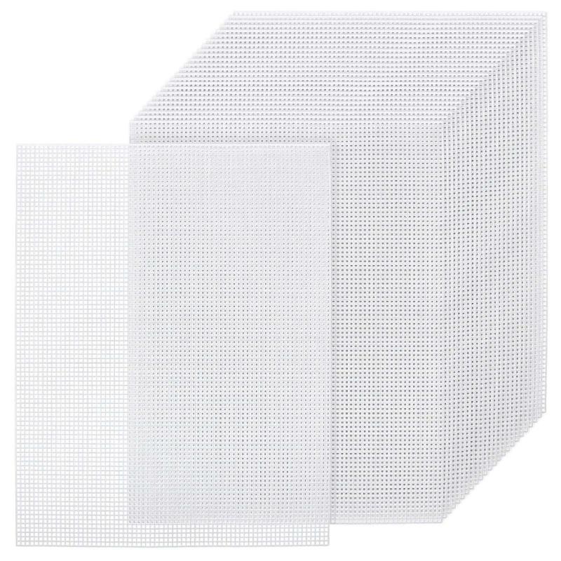 Pack Of Plastic Canvas Fabric Sheets Permanent Crafting Component For Embroidery Sewing Projects