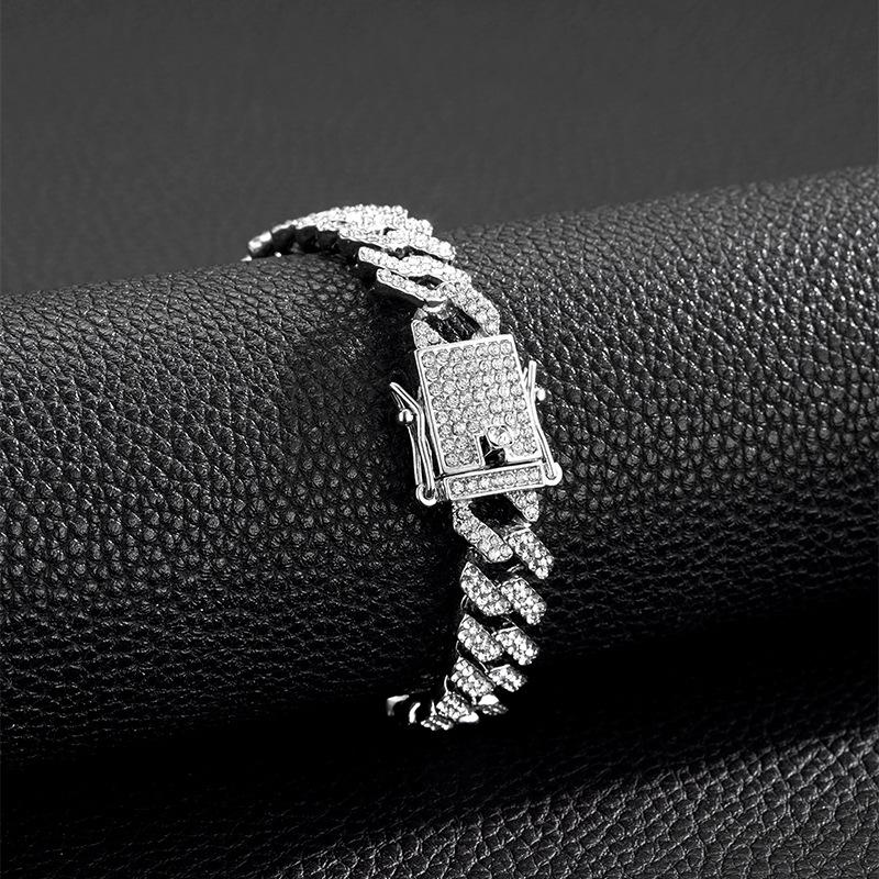 12mm Full Diamond Hip Hop Necklace: Men's Punk Retro Ins Style Exclusive