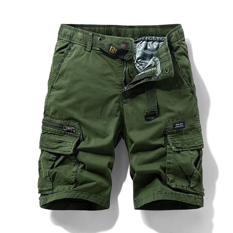 Men's Retro Multi-Pocket Loose Fit Workwear Shorts