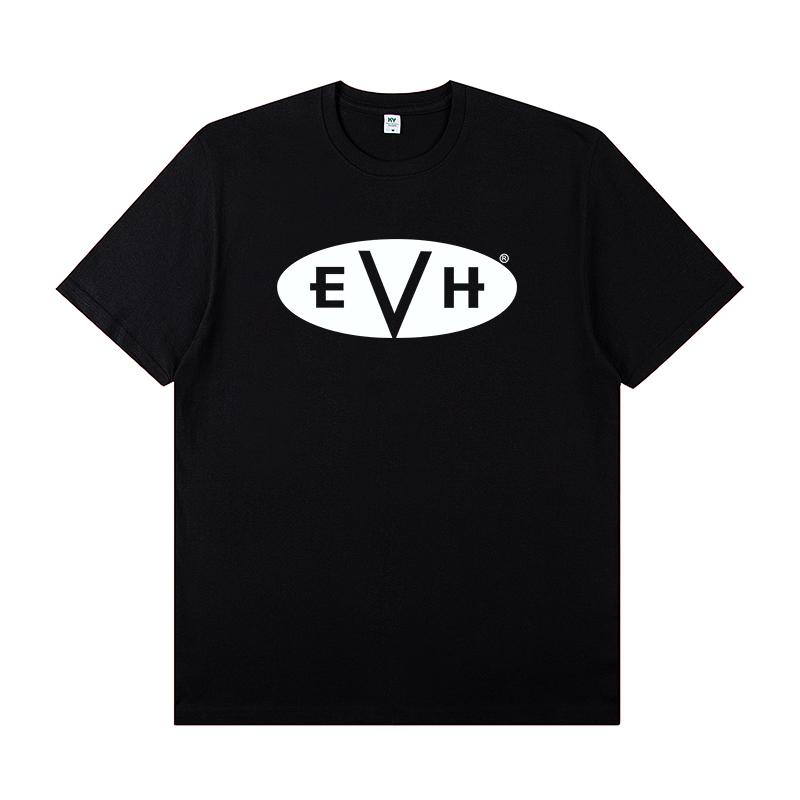 

Футболка с коротким рукавом EVH Striped Electric Guitar Effect Around Cotton 2025 года, костюм для выступления гитариста S