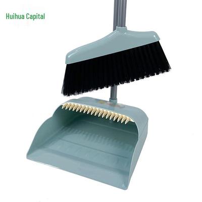 HUIHUADU Soft Bristle Broom and Dustpan Set with Comb