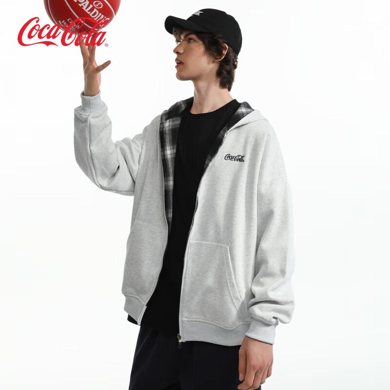 

Coca-Cola Reversible Plaid Embroidered Hooded Cardigan Sweatshirt XL