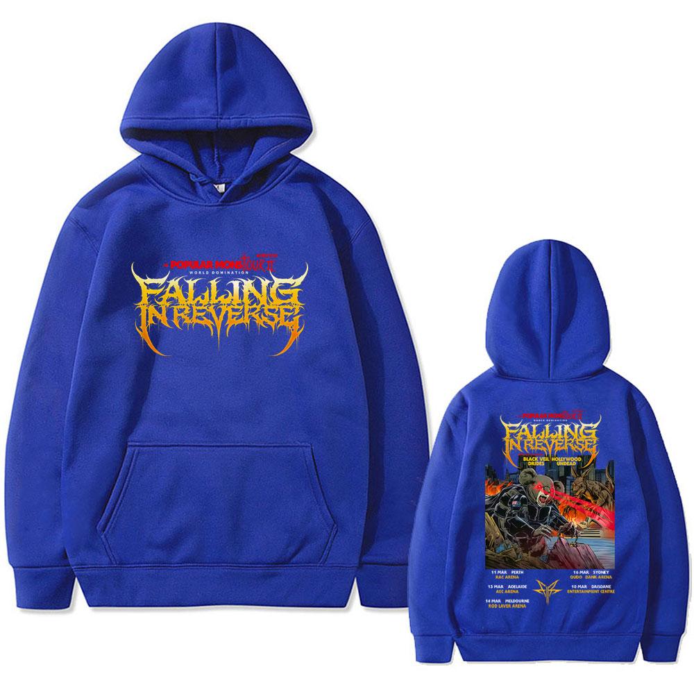 Falling in Reverse Popular Mons Tour II Hoodie Men Women Rock Metal Oversized Streetwear Male Casual Sweatshirts
