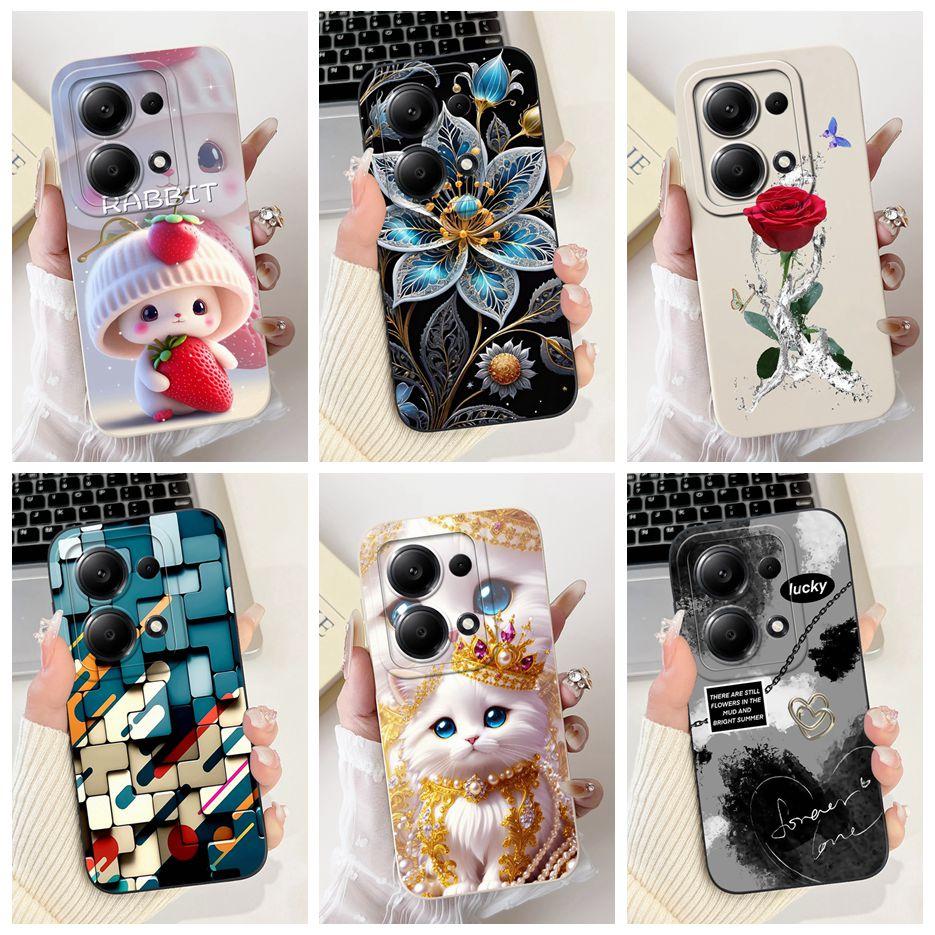 For Xiaomi Redmi Note 13 4G Case Note13 Pro Cute Fashion Candy Painted Cover Soft TPU Phone Case For Redmi Note 13 Pro Plus Bags