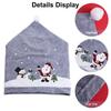 Non-woven Christmas Hat Chair Cover Santa Claus Snowman Grey Xmas Dinner Chair Seat Cover Santa Hat Cover