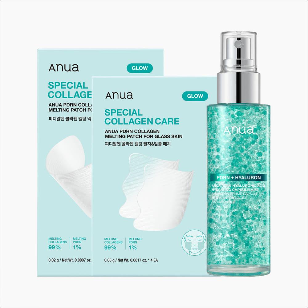 [Anua] Collagen Lifting & Firming SET - Melting Collagen Film Patch + PDRN Mist 100ml (Authentic Korea Skincare) Cheek Patch + Mist 30ml