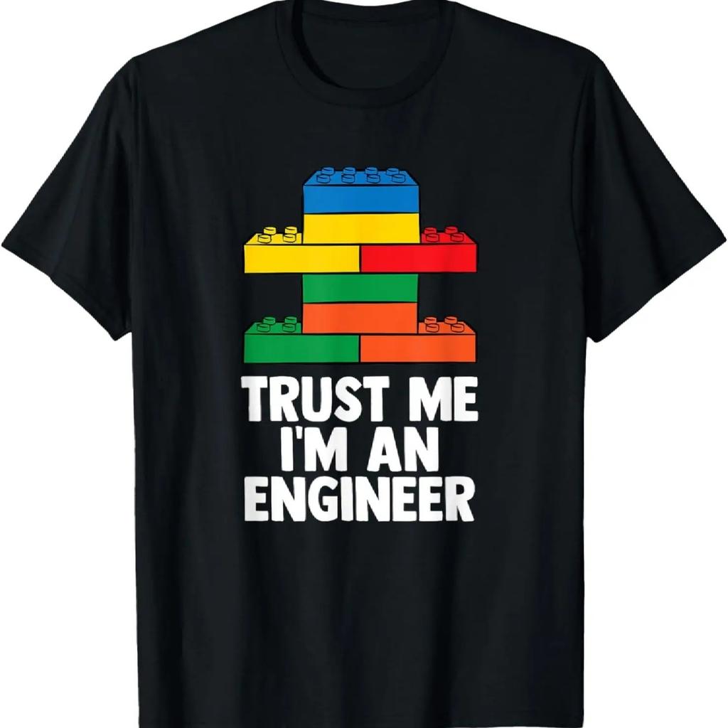 T-shirt per Bambini Brick Builder Blocchi Divertenti Maestro Costruttore Giocattoli